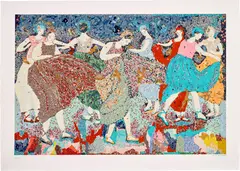 The Celebration by Maria Berrio, 2015, Screenprint in colors, on Arches paper, with full margins, sold Apr 2026