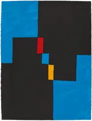 Mary Heilmann, Saturday Night, 1987, Screenprint in colors, on Arches Aquarelle paper, the full sheet