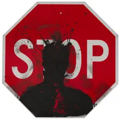 Richard Hambleton, Stop 5, 2019, Giclée print on aluminum (Dibond)