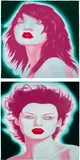 Feng Zhengjie, Chinese Portrait (c); and Chinese Portrait No. 53, 2008, Two screenprints in colors, on wove paper, the full sheets