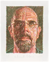 Chuck Close, Self Portrait, 2007, Screenprint in colors, on Somerset paper, with full margins