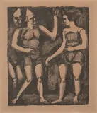 Georges Rouault, La Parade, from Maîtres et petits maîtres d'aujourd'hui (The Parade, from Masters and Minor Masters of Today), 1926, Lithograph, on wove paper, with margins (lower margin folded)