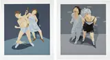 Guo Wei, Tireur de Pistolet No. 4; and Chamber Avec Nuages No. 3, 2009, Two screenprints in colors, on heavy wove paper, with full margins