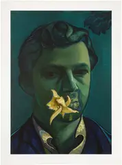 Victor Man, Self Portrait at Father’s Death, 2024, Ditone print in colors, on Hahnemühle Photo Rag Baryta paper, with full margins