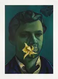 Victor Man, Self Portrait at Father’s Death, 2024, Ditone print in colors, on Hahnemühle Photo Rag Baryta paper, with full margins