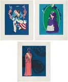 Robert Indiana, Jo the Loiterer; Anne; and Susan B. Anthony, from The Mother of Us All (S. 96, 100, 103), 1977, Three lithographs in colors, on Arches paper, with full margins