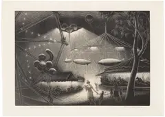 Children's Carnival (W. 275, Z. & V. B. 105) by Paul Landacre, 1946, Wood engraving, on Japanese wove paper, with full margins, sold Jun 2026