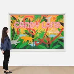 Joel Mesler, Candy Land, 2023, Monumental screenprint in colors, on two sheets of Saunders Waterford paper, the full sheets