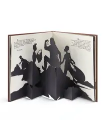Kara Walker, Freedom: a Fable, 1997, Laser-cut paper pop-up book, bound in brown leather (as issued)