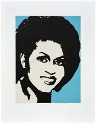 Mickalene Thomas, Michelle O, 2008, Screenprint in colors, on Rives BFK paper, with full margins