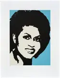 Mickalene Thomas, Michelle O, 2008, Screenprint in colors, on Rives BFK paper, with full margins