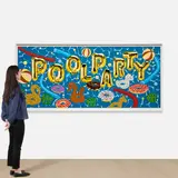 Joel Mesler, Untitled (Pool Party), 2025, Monumental screenprint in colors, on wove paper, the full sheet