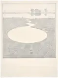 Wayne Thiebaud, Silver Landscape, from Seven Still Lifes and A Silver Landscape (V. 1971.14.8), 1971, Screenprint in silver and grey, on Arches paper, with full margins