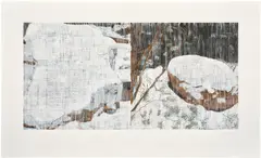 Jennifer Bartlett, Two Boulders, 2011, Screenprint in colors, on wove paper, with full margins