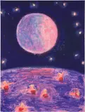 Katherine Bradford, Swim Team Outerspace, 2020, Archival pigment print in colors, on wove paper, the full sheet