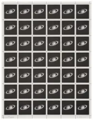 Vija Celmins, Saturn Stamps (R. 28), 1995, Offset lithograph, on wove paper, the full sheet