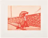 Peter Doig, Lapeyrouse Wall, 2005, Etching and aquatint in red, on wove paper, with full margins