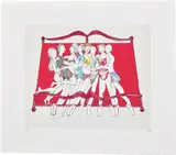Louise Bourgeois, Eight in Bed (MoMA 224.3), 2000, Lithograph in colors with embossing, on Rives BFK paper, with full margins