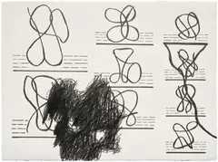 Jonathan Lasker, Untitled, 1989, Unique graphite drawing, on Arches paper