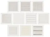 Agnes Martin, Paintings and Drawings 1974-1990, 1991, The complete set of 10 lithographs in colors, on firm transparency paper, with full margins, with text, the sheets loose (as issued), contained in the original gray card portfolio with printed uppers