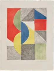 Sonia Delaunay, Venise (Venice), 1969, Etching and aquatint in colors, on Arches paper, with full margins
