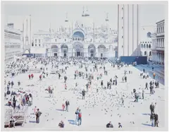 Massimo Vitali, Venezia San Marco, from A Portfolio of Landscapes and Figures, 2006, Offset lithograph in colors, on smooth wove paper, with full margins