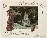 Joanna Beall, Untitled (A Wonderful Christmas!), circa 1963, Unique ink drawing with collage, on wove paper