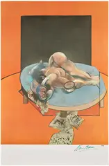 Studies of the Human Body (after, Studies of the Human Body: centre panel 1979) (S. 34, T. 10) by Francis Bacon, 1980, Offset lithograph in colors, on Arches paper, the full sheet, sold Jun 2026