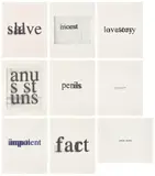 Christopher Wool and Richard Hell, Psychopts, 2008, The complete set of nine screenprints, two in colors, on Saunders Waterford paper, all loose (as issued), all contained in the original grey cloth-covered folio