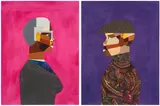 Derrick Adams, Interior Life (Woman); and Interior Life (Man)