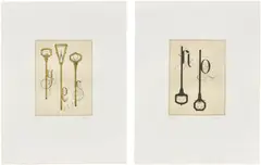 Tauba Auerbach, Yes; and No, 2005, The complete set of two etching and aquatints in colors, on wove paper, with full margins