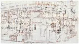 Mark Bradford, Untitled, 2004, Monoprint with lithograph and screenprint in colors, on Coventry paper, the full sheet