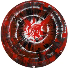 Untitled (Spin Painting) by Damien Hirst, 2009, Unique acrylic, household gloss and glitter spin painting, on wove paper, offered Jun 2026