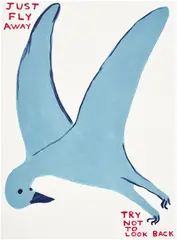 Just Fly Away by David Shrigley, 2023, Screenprint in colours, on Somerset paper, the full sheet, sold Jun 2026