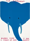 David Shrigley, The Elephant, 2023, Screenprint in colours, on Somerset paper, with full margins