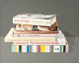 Donald Bradford, The Burden of History: Marcel Duchamp, 1998, Unique oil painting, on panel