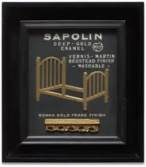 Sherrie Levine, Lit de Marcel, 1997, Found Sapolin enamel sign, contained within the original artist's frames