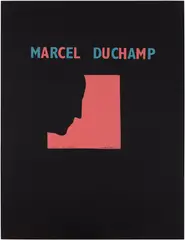 Marcel Duchamp, Poster after Self-Portrait in Profile (S. 565b), 1959, Screenprint in colors, on black Montgolfier paper, with full margins