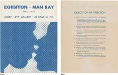 Marcel Duchamp, 'Objects of My Affection' (S. 510), 1945, The complete pamphlet, with front cover designed by Marcel Duchamp from a cinema-photo by filmmaker Alexander Hackenschmied, folded (as issued)