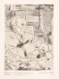 Suzanne Duchamp, Portrait de Marcel Duchamp, 1953, Etching, on wove paper, with full margins