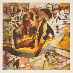 Marcel Duchamp, The Chess Players, 1911 (S. 640), 1967, Offset lithograph in colors, on Arches paper, with full margins