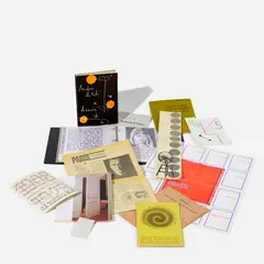 Marcel Duchamp etc., Various signed ephemera, A group of 15 publications and photocopies signed by Marcel Duchamp, at the request of his lawyer and friend, Joseph Solomon, 14 contained within a black cloth-lined clamshell box