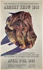 Poster for '50th Anniversary of the Famous International Armory Show 1913' (S. 584) by Marcel Duchamp, 1963, Offset lithograph in colors, on cardboard, with full margins, sold Apr 2026