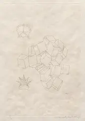 Marcel Duchamp, King and Queen, from The Large Glass and Related Works, vol. 2 (S. 652a), 1968, Etching, on Japan paper, with full margins