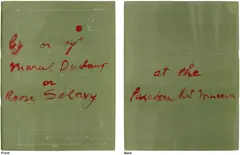 Marcel Duchamp, Marcel Duchamp: A Retrospective Exhibition (S. 589), 1963, The complete catalogue, with front and back covers designed by Marcel Duchamp, bound (as issued)