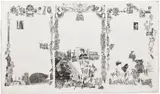 Rafael Leonardo Black, Eudaimonicon, 2016, Unique graphite drawing, on gessoed panel