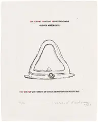 Marcel Duchamp, An Original Revolutionary Faucet: Mirrorical Return (S. 606), 1964, Etching in black and red, on Rives handmade paper, with full margins