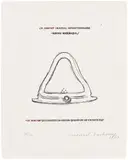 Marcel Duchamp, An Original Revolutionary Faucet: Mirrorical Return (S. 606), 1964, Etching in black and red, on Rives handmade paper, with full margins
