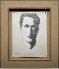 The Recurrent, Haunting Ghost (Man Ray's Rrose Sélavy) by Nancy Becker, 2003, Unique graphite drawing, on two sheets of tracing paper, mounted to board with pins, contained in the original cardboard, offered Apr 2026