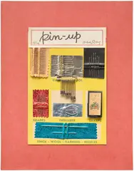 Man Ray, Pin-up, 1970, Collage of needles, pins, safety pins and threader mounted on card, mounted on pink paper